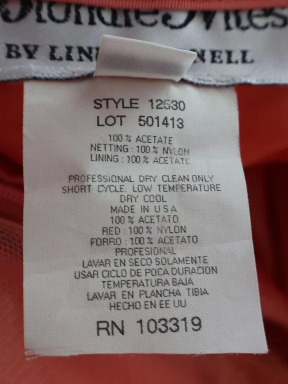 Vintage Linda Bernell Tulle Maxi Skirt Ombre Coral Orange Yellow Size 7